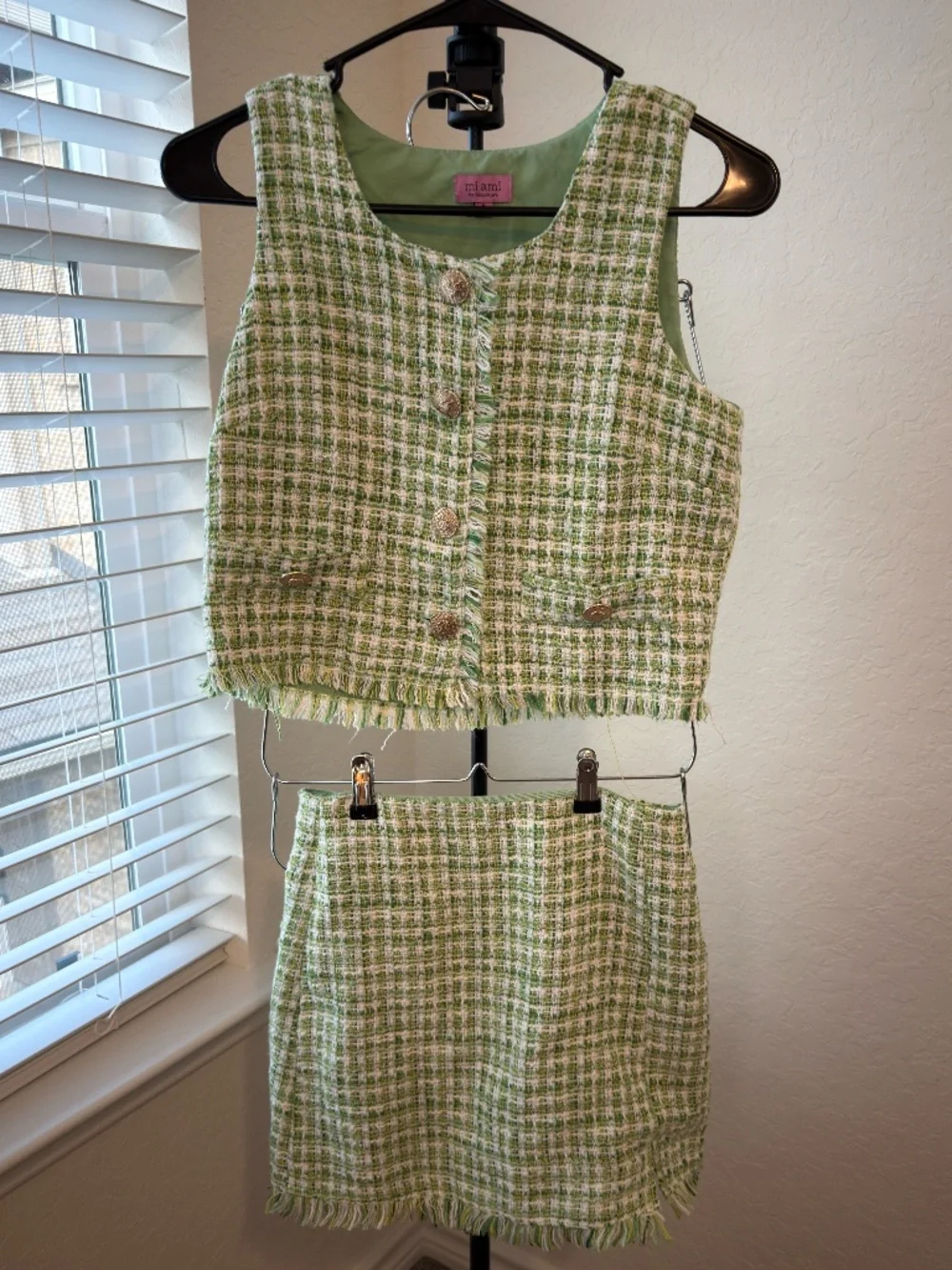 Mi Ami for Francesca's Green Matching Set Size S